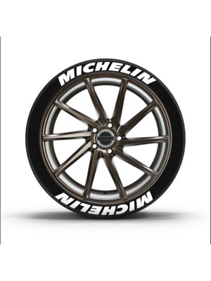 Ps Stickers Lastik Yazısı Michelin lastik stikeri yapıştırıcısı dahil set 8 adet