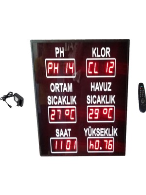 Teknomerkez Havuz Saat-Derece-Nem, Kasa Ölçüsü: 70X65 cm