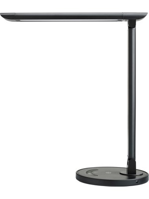 TaoTronics TT-DL13 USB Şarj Portlu 12W LED Masa Lambası Philips EnabLED Programı Üyesi Siyah (5 Renk, 7 Kısıklık Dokunmatik Ayarlı)