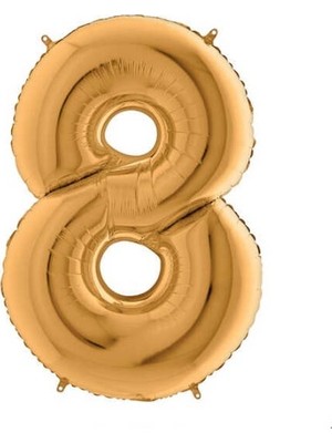 Kikajoy Dev Folyo Rakam 102 cm Balon Gold 8