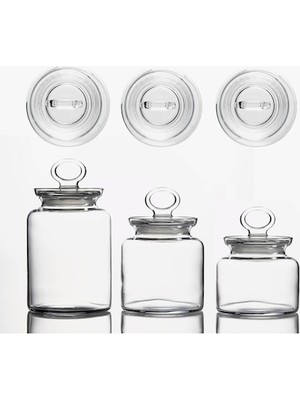 Paşabahçe Kitchen Cam Vakum Kapaklı Kavanoz 3'lü Set