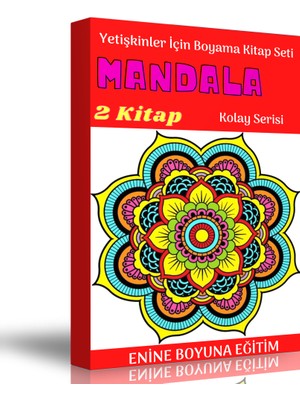 Enine Boyuna Eğitim Yetişkinler Için Başlangıç -Kolay Boyama Kitap Seti -2 Kitap