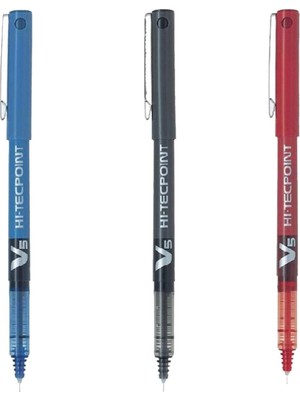 Pilot V5 Hi-Tecpoint İğne Uclu Roller Kalem 0.5 mm Kırmızı 1 adet