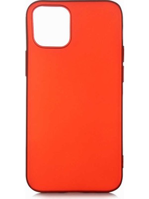 Case Street Apple iPhone 12 Mini Kılıf Premier Mat Silikon Esnek Koruma + Nano Glass Kırmızı