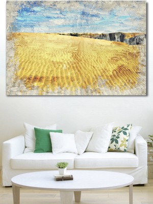 Hediyeler Kapında 90x130 Yağlı Boya Görünümlü Çöl ve Sıcak Kanvas Tablo