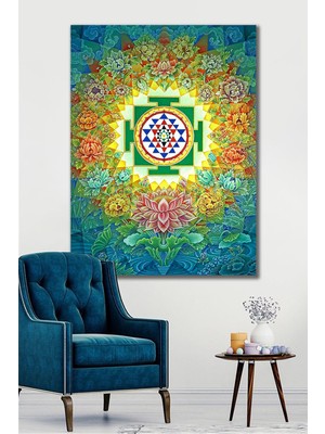 Hediyeler Kapında 90x130 Yantra Bolluk Bereket Kanvas Tablo