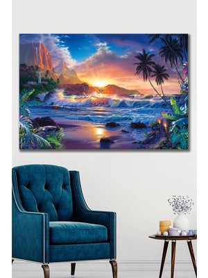 Hediyeler Kapında 50X70 Tropical Kanvas Duvar Tablo