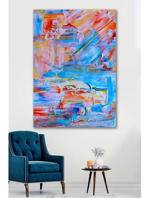 Hediyeler Kapında 50X70 Soyut Abstract Kanvas Duvar Tablo