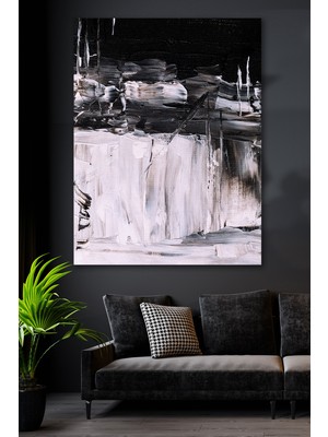 Hediyeler Kapında 50X70 Black & White Sürreal Kanvas Tablo