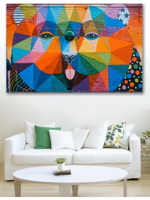 Hediyeler Kapında 50X70 Rainbow Animal Kanvas Duvar Tablo