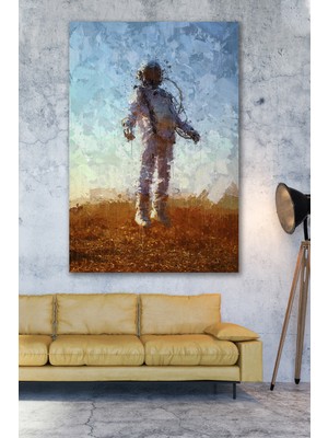 Hediyeler Kapında 50X70 Yağlı Boya Görünümlü Yer Çekimi Kanvas Tablo