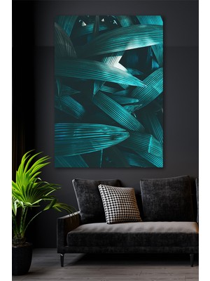 Hediyeler Kapında 50X70 Yabani Yapraklar Kanvas Duvar Tablo