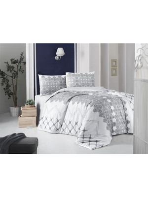 Altınbaşak Lienzo Gri Creaforce Çift Kişilik Nevresim Takımı