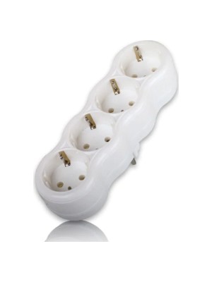 Fetih 4'lü Lale Topraklı Fişli Priz