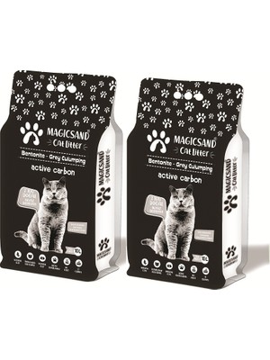 Magicsand Active Carbon Kedi Kumu 10 Lt x 2 Adet
