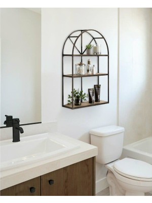 Yeva Metal Roma Duvar Kitaplık Mutfak Raf Duvar Rafı