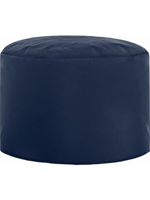 Earmut Yuvarlak Puf 55x30 Lacivert