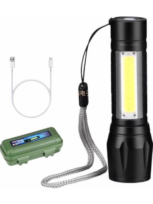 Swat Şarjlı Tamirci Fener USB 5W  Cob LED
