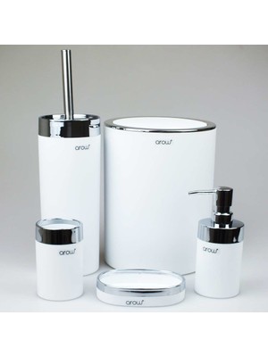 Arow Akrilik Banyo Seti Yuvarlak Mat Beyaz