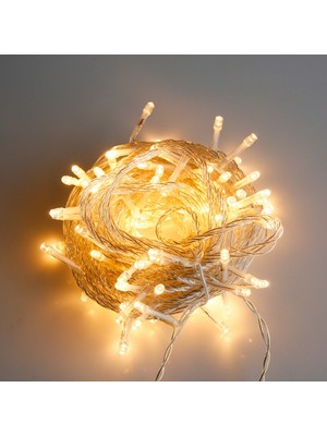 Cicican Gün Işığı LED Işık Fişli Kumandalı 8 Modlu 100 Ledli 5 Metre