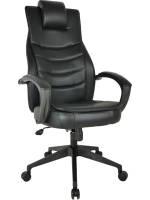 Bürocci Müdür Koltuğu-Siyah Deri-1430B0481