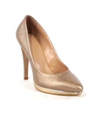 Ustalar Ayakkabı Altın Kadın Stiletto Ayakkabı 006.991