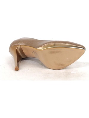 Ustalar Ayakkabı Altın Kadın Stiletto Ayakkabı 006.991