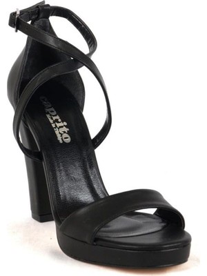 Ustalar Ayakkabı Siyah Kadın Platform Topuklu Ayakkabı 097.698.Y.20130