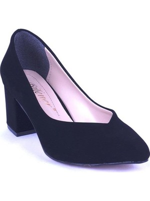 Ustalar Ayakkabı Siyah Süet Kadın Topuklu Ayakkabı 360.411