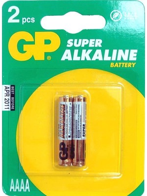 GP Gp aaaa 25A Alkalin Incenin Incesi Pil 2'li Paket GP25A-U2