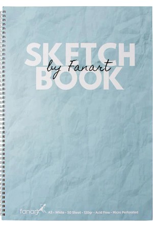 Fanart Academy Sketch Book Hard Cover Sketchbook 80gr A4 96 Sheets