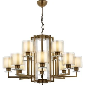 AVONNI AV-60190-12E Eskitme Kaplama Modern Avize E27 Metal Cam 105cm