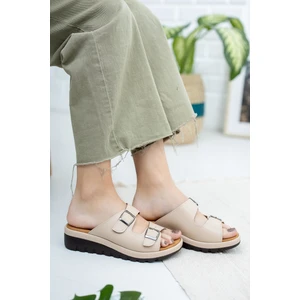 Sandra Çift Tokalı Comfort Terlik