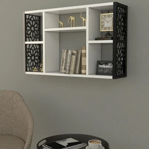 Terek Remaks Dekoratif Duvar Rafı Siyah