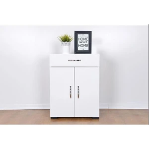 Banyo Dolabı 90 cm Tek Çekmece 2 Kapaklı - Beyaz