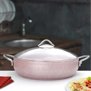 Rose Line Granit Döküm 28 cm Kısa Tencere