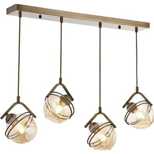 AVONNI AV-60215-4EY Eskitme Kaplama Modern Avize E27 Metal Cam 77x14cm