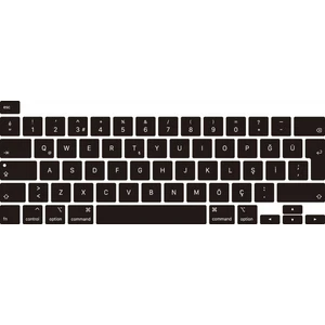 Apple Yeni Macbook Pro 2020 A2289 / A2251 13" 13.3" Touch Bar Türkçe Silikon Q Klavye Koruyucu