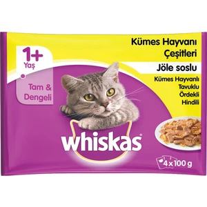 Whiskas multipack Pouch Kümes Hayvanı Çeşit 4'lü x 4 Adet