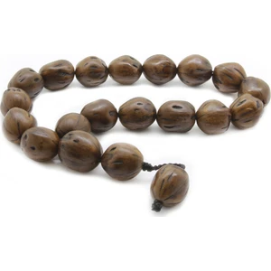 Sistemli Doğal Kesim Koyu Kahverengi Kokulu Andız Ağacı Efe Tesbih