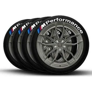 Ps Stickers Lastik Yazısı M Performance Araç Motorsiklet Lastik Yazı Stiker 25mm 4adet