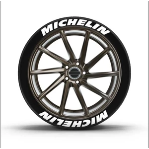 Ps Stickers Lastik Yazısı Michelin lastik stikeri yapıştırıcısı dahil set 8 adet