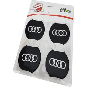 Jant Göbeği Arma Audi Alüminyum 60 mm 4'lü Set Siyah