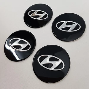 Jant Göbeği Arma Hyundai Alüminyum 60 mm 4'lü Set Siyah