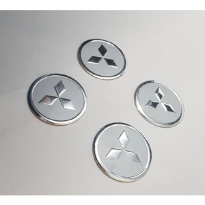 Jant Göbeği Arma Mitsubishi Alüminyum 60 mm 4'lü Set Silver