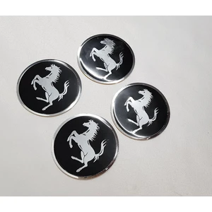 Jant Göbeği Arma Ferrari Alüminyum 60 mm 4'lü Set Siyah