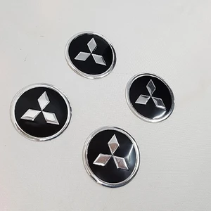 Jant Göbeği Arma Mitsubishi Alüminyum 60 mm 4'lü Set Siyah