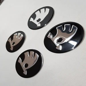 Jant Göbeği Arma Skoda Alüminyum 60 mm 4'lü Set Siyah