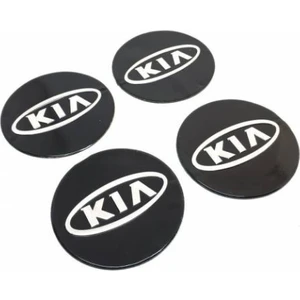 Jant Göbeği Arma Kia Alüminyum Yapıştırma 60 mm 4'lü Set Siyah