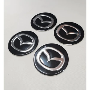 Jant Göbeği Arma Mazda Alüminyum 60 mm 4'lü Set Siyah